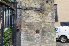 Gate hinges at St Margaret's House prior to restoration